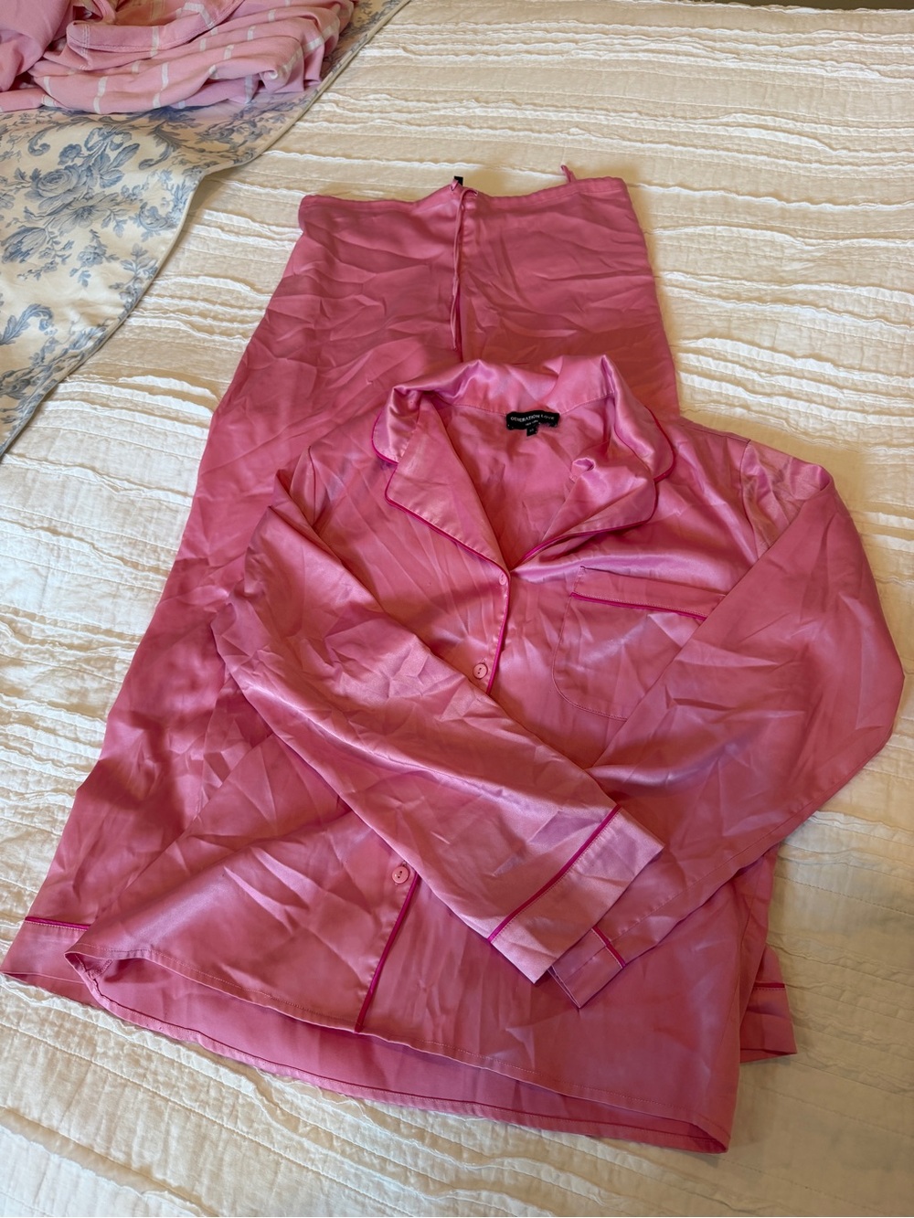 Generation Love Pink Satin Pajama Set